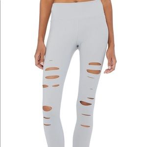 Alo yoga high-waist ripped warrior legging